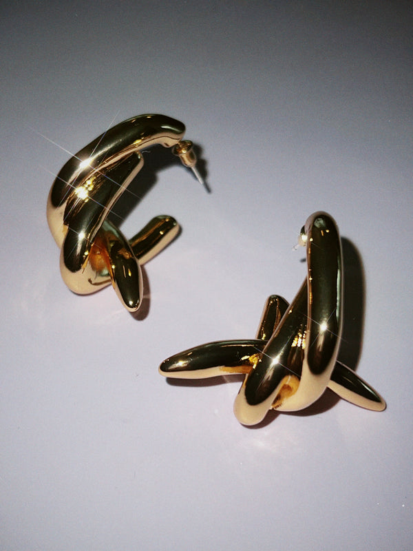 XL SPIKY KNOT EARRINGS