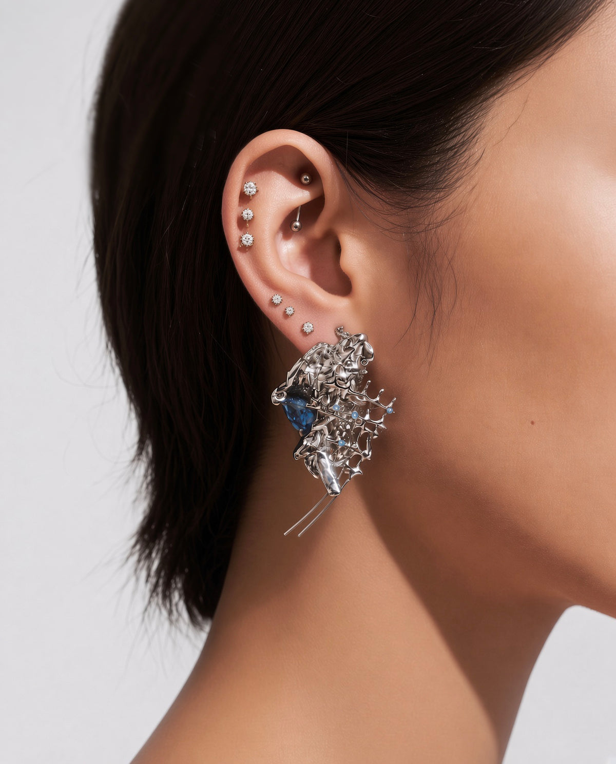 SLATE SINGLE EARRING