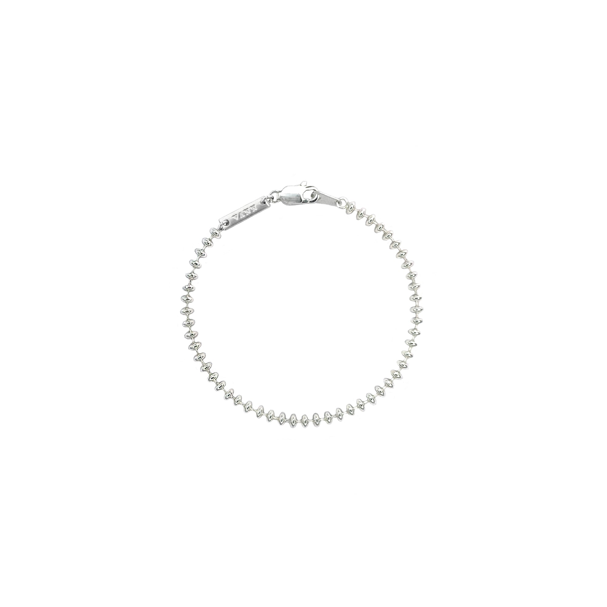 3MM SILVER DISC BRACELET