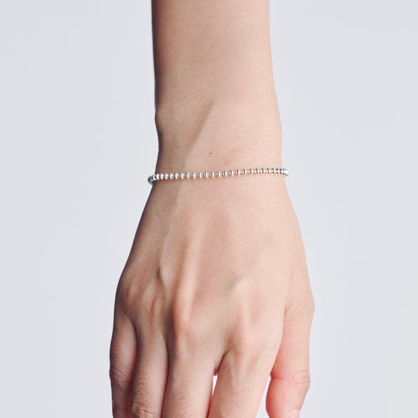 3MM SILVER DISC BRACELET