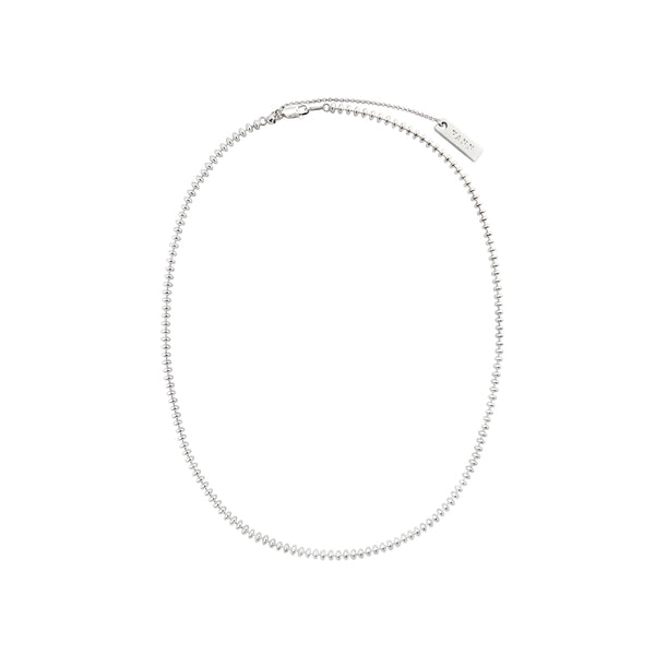 3MM SILVER DISC CHAIN LONG NECKLACE