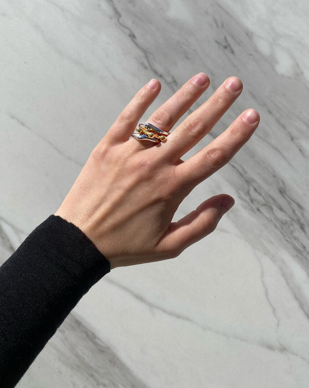 THREE-LAYER STACK RINGS – VANN