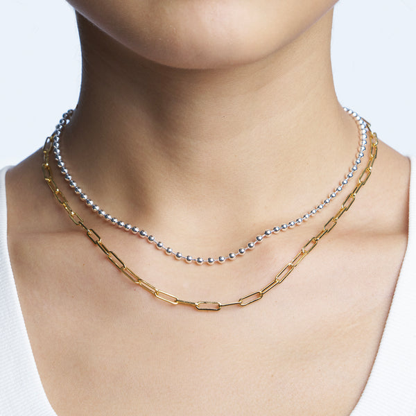 VXC 925 3MM BALL CHAIN NECKLACE