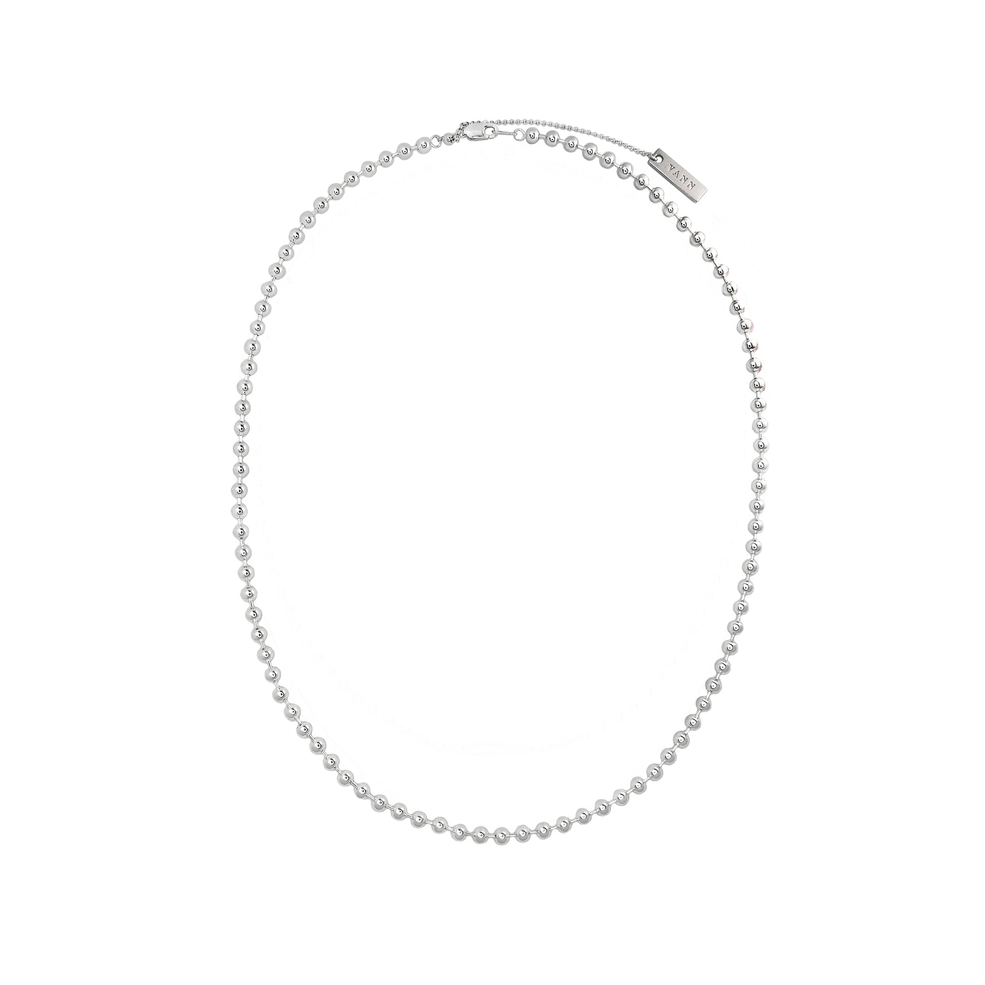 4MM SILVER BALL CHAIN LONG NECKLACE