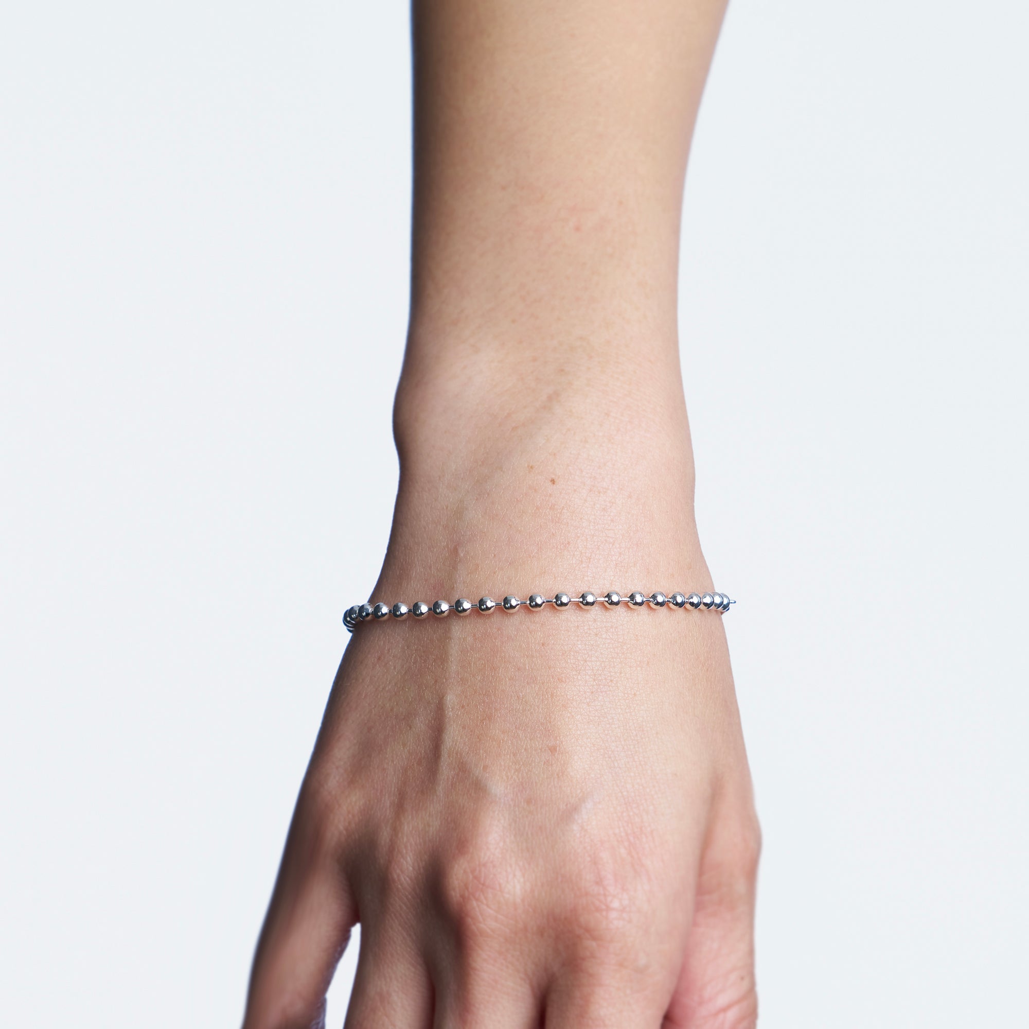 VXC 925 3MM SILVER BALL CHAIN BRACELET