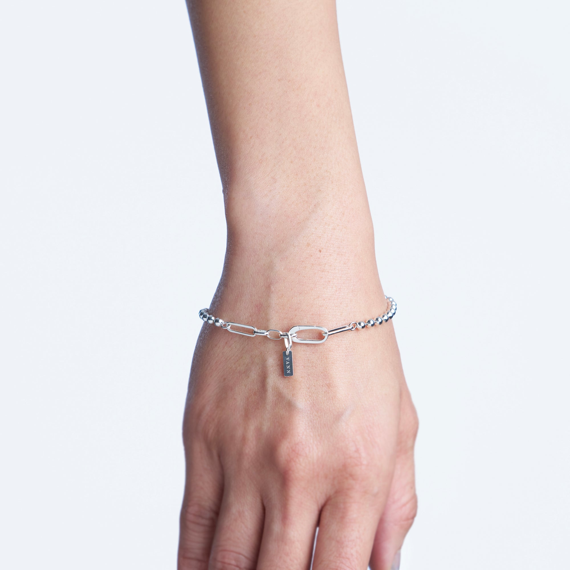 VXC 925 3MM SILVER BALL CHAIN BRACELET