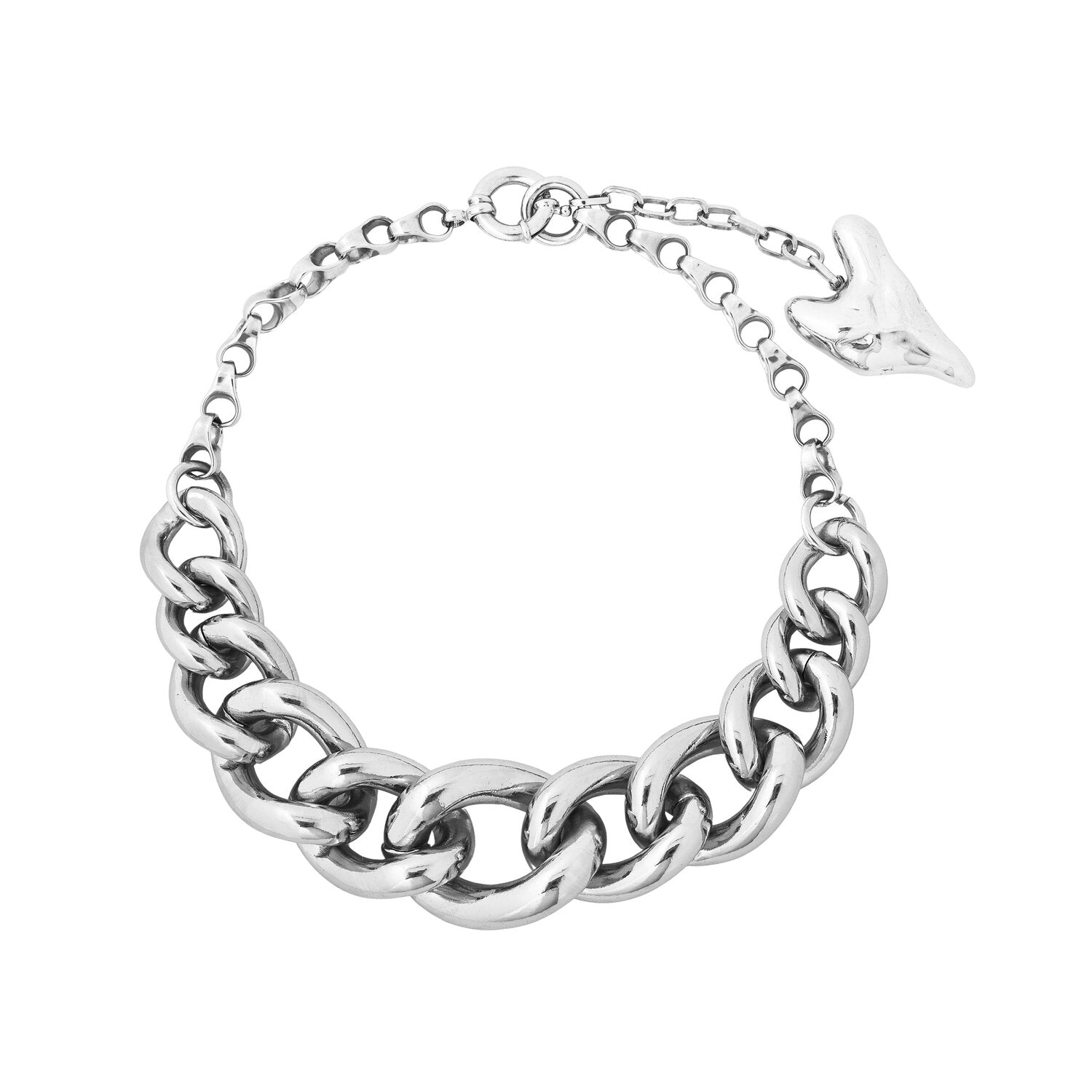 CHUNKY HEART CHOKER NECKLACE