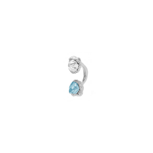 CURVED BARBELL LAVA SINGLE EARRING