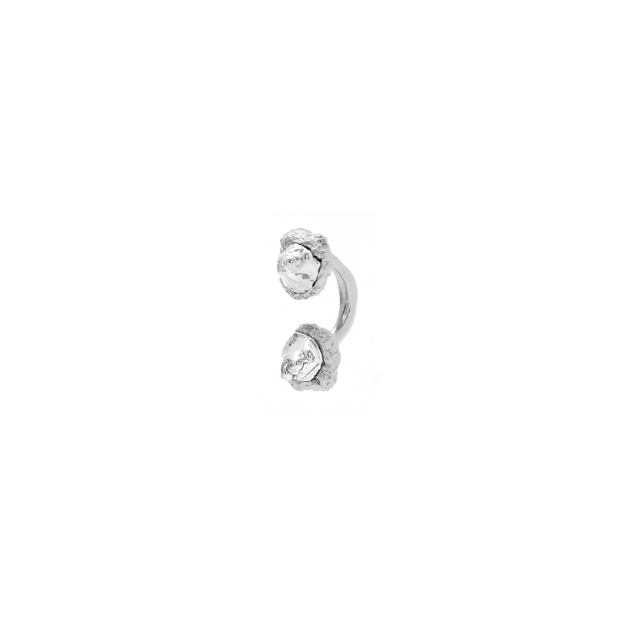CURVED BARBELL LAVA SINGLE EARRING