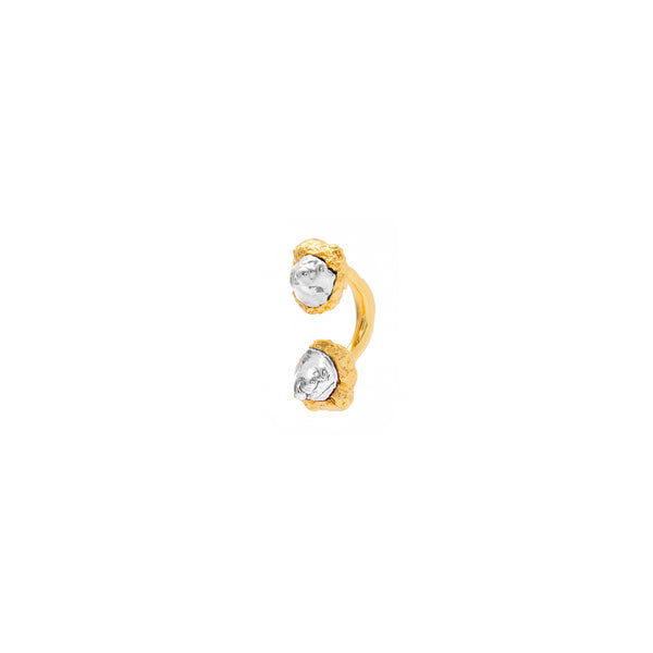 CURVED BARBELL LAVA SINGLE EARRING