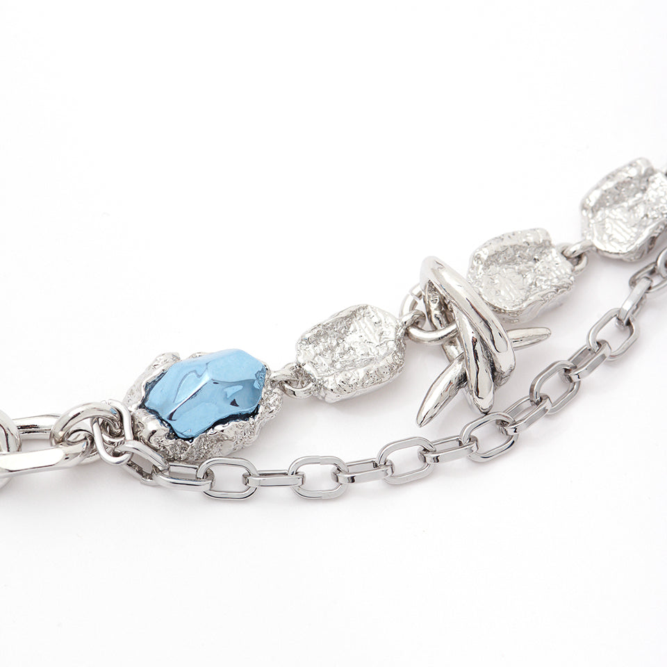 FLAT ROCK AND SPIKY KNOT BRACELET