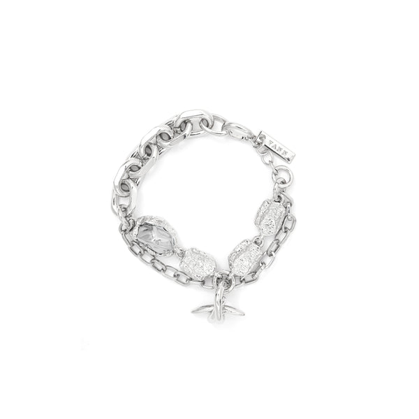 FLAT ROCK AND SPIKY KNOT BRACELET