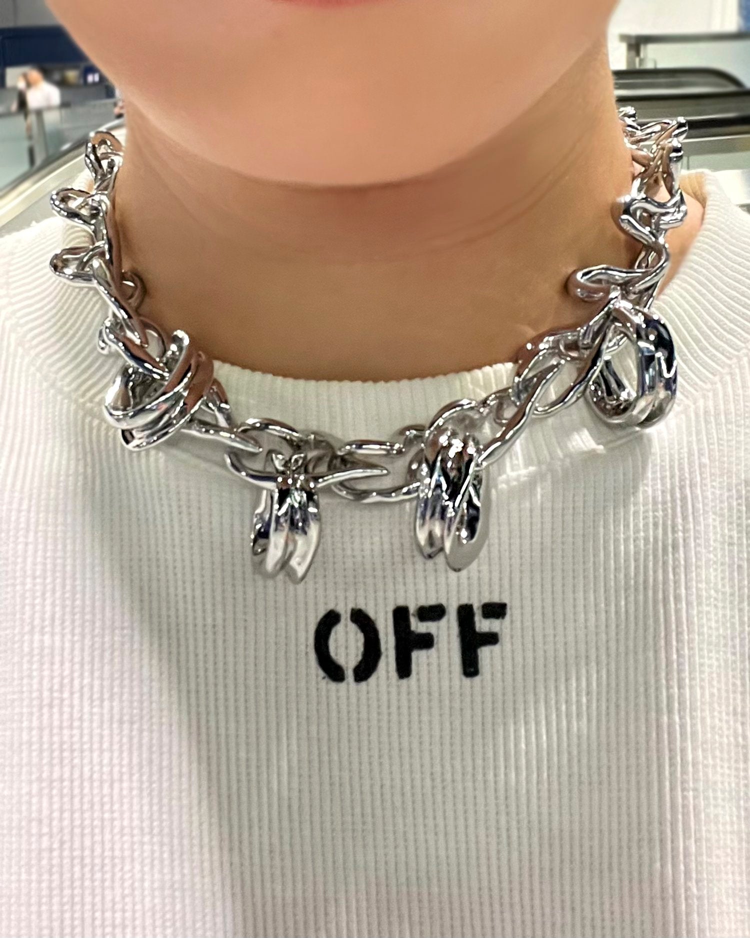 ALL-OVER HEARTS CHOKER NECKLACE WITH PENDANTS