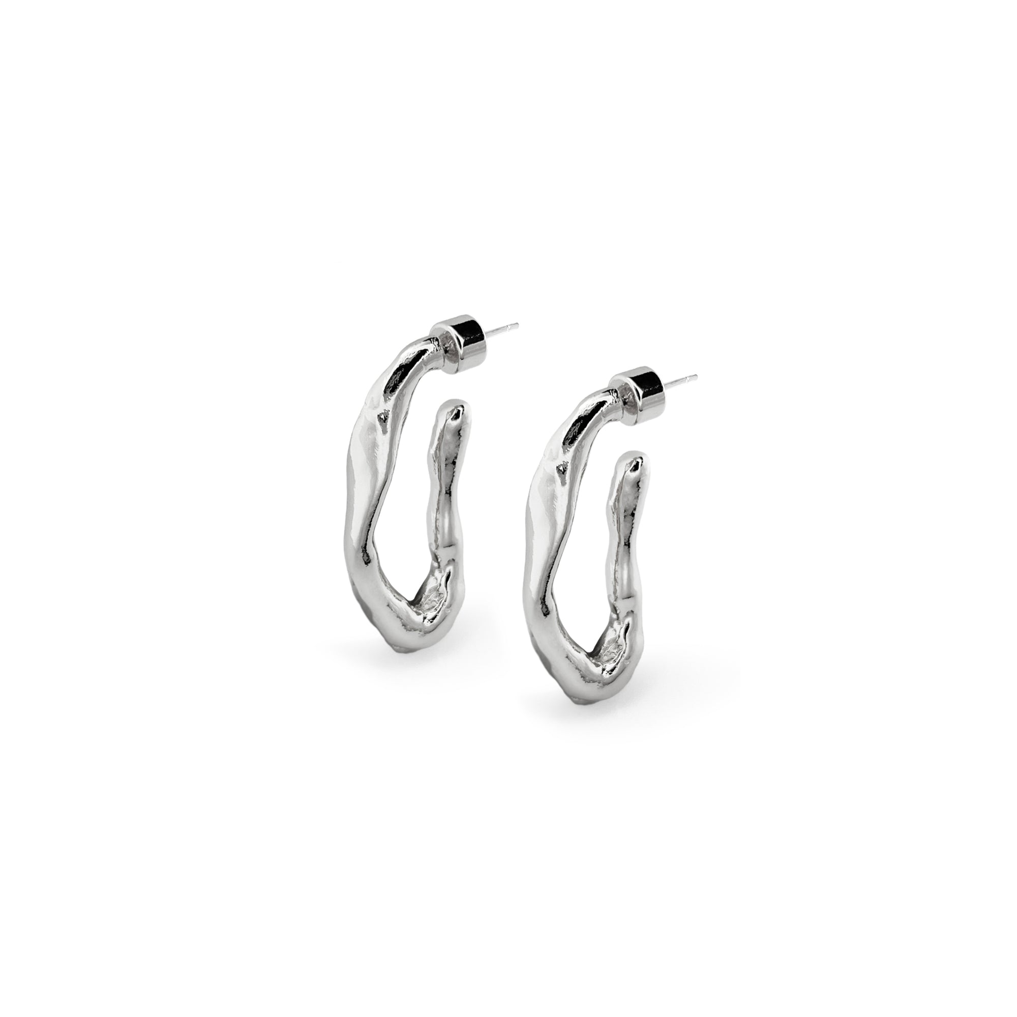 IRREGULAR OVAL DANGLE EARRINGS