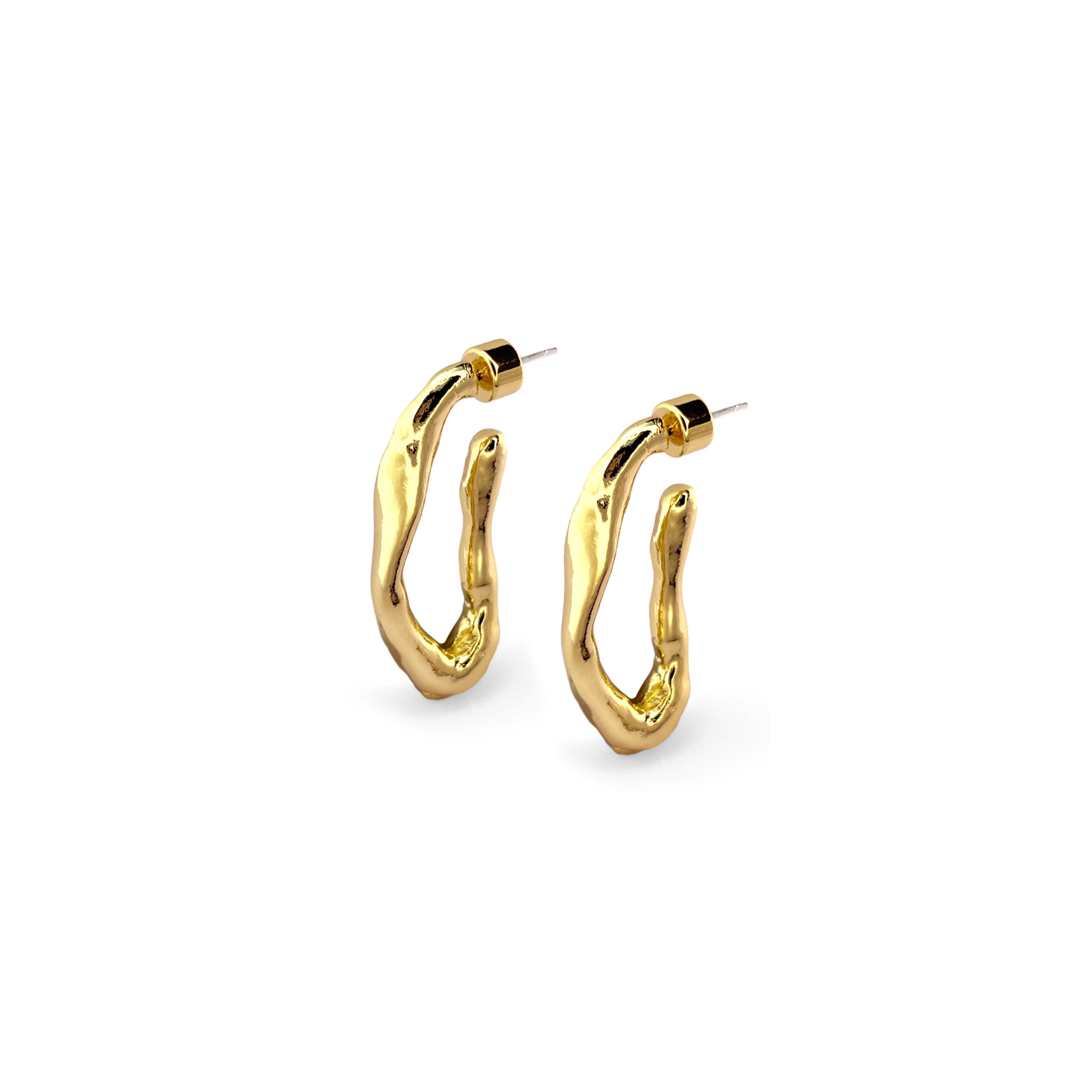 IRREGULAR OVAL DANGLE EARRINGS