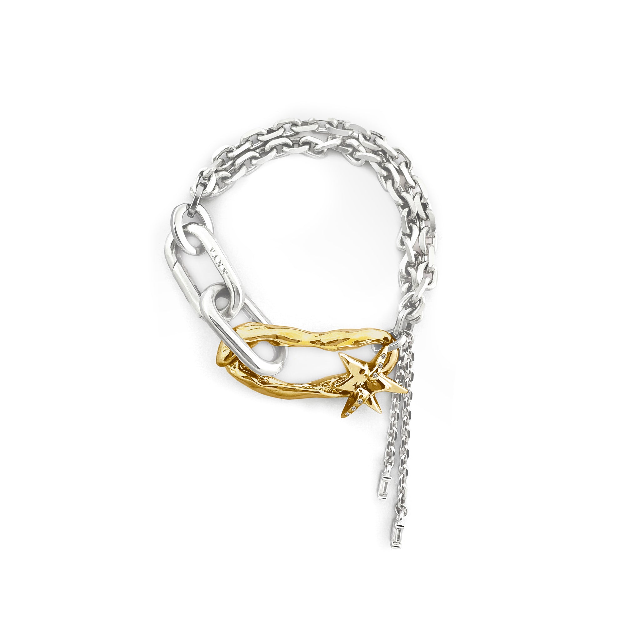 IRREGULAR OVAL & STAR BRACELET
