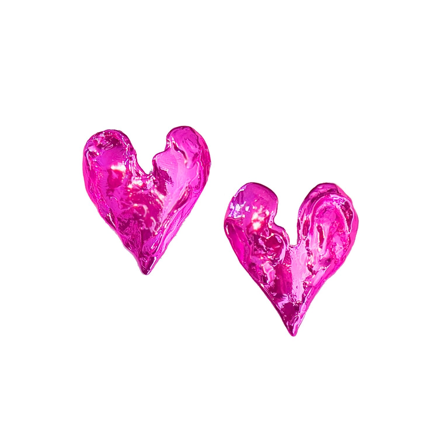 JUMBO HEART STUD EARRINGS