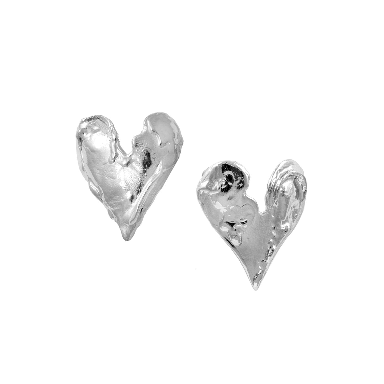 JUMBO HEART STUD EARRINGS