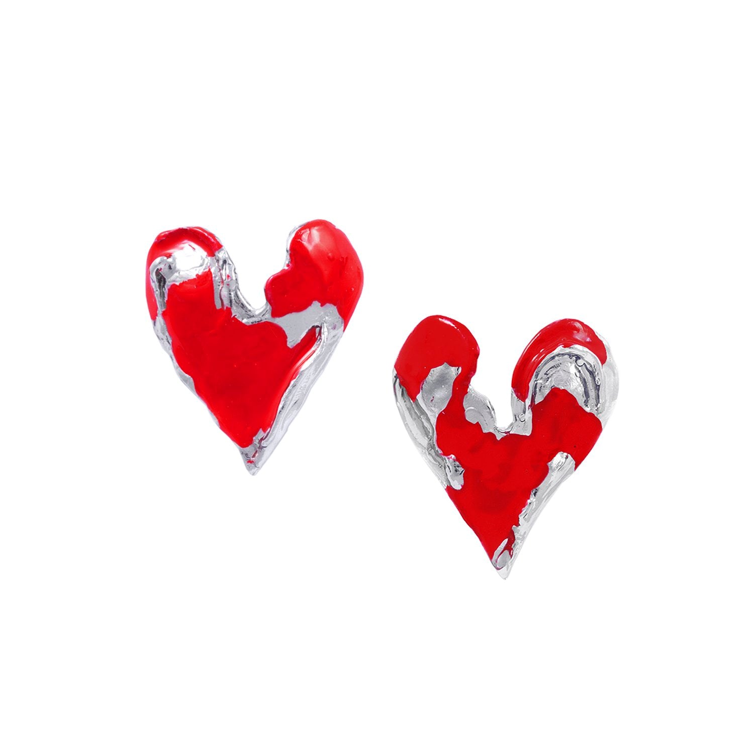 JUMBO HEART STUD EARRINGS