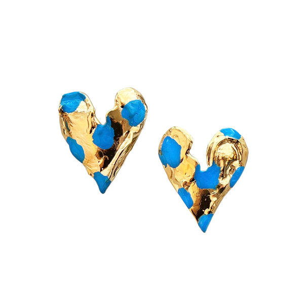 JUMBO HEART STUD EARRINGS