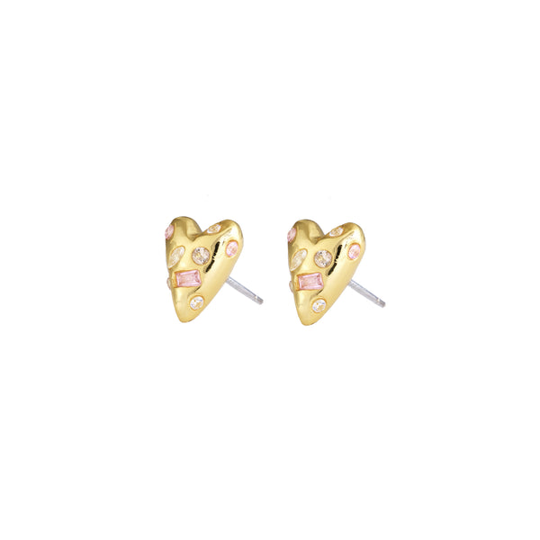 MINI HEART STUD EARRINGS