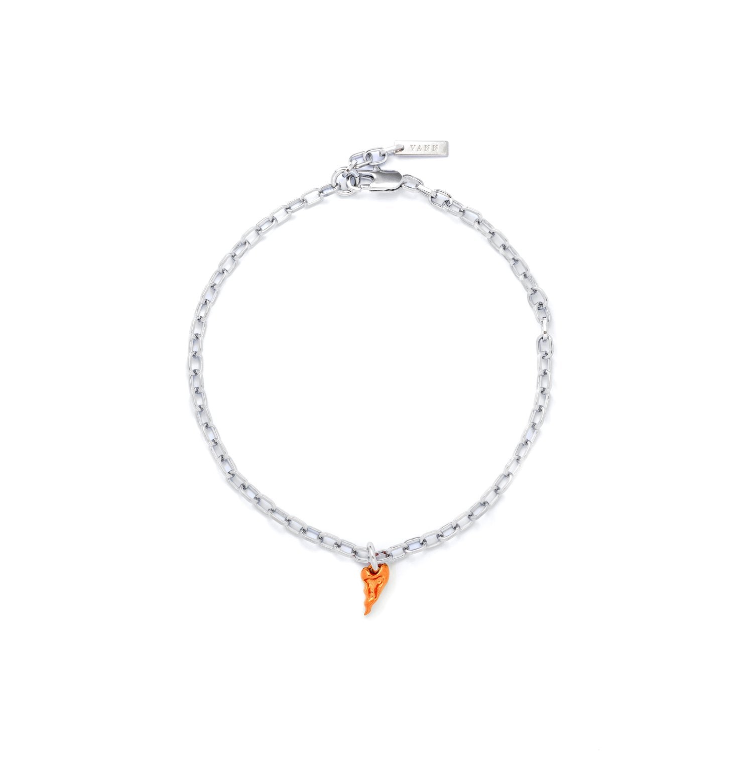 MINI FLAMING-HEART CHOKER NECKLACE