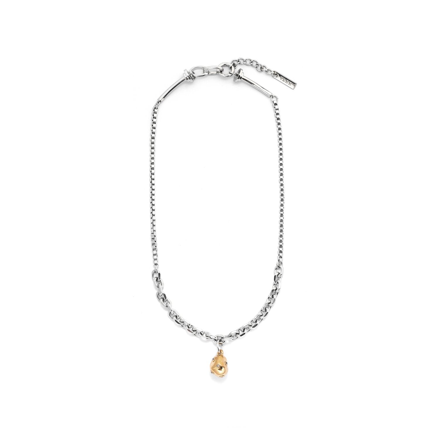 PIERCED PEARL NECKLACE
