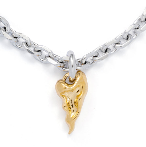 SMALL FLAMING-HEART NECKLACE