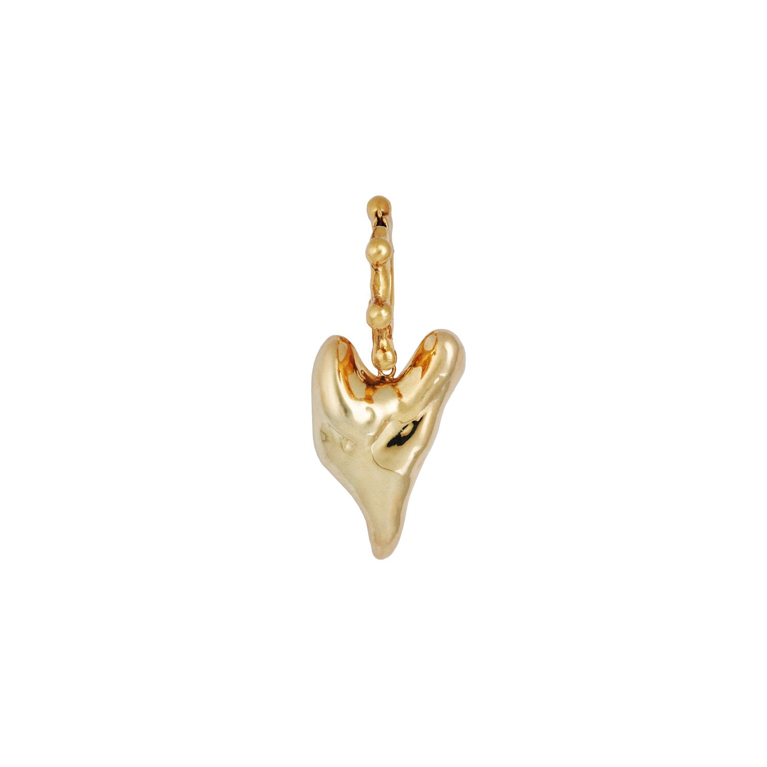 SMALL HEART SINGLE DROP EARRING
