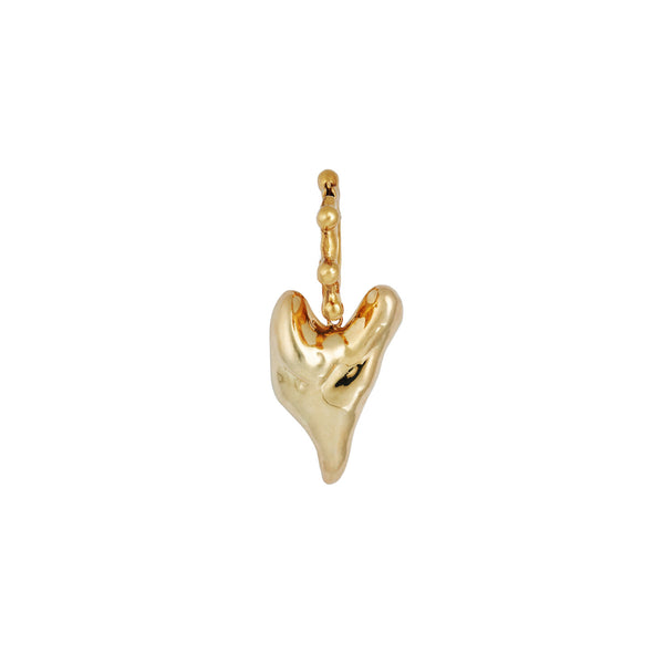 SMALL HEART SINGLE DROP EARRING
