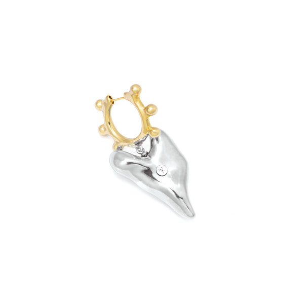 SMALL HEART SINGLE DROP EARRING