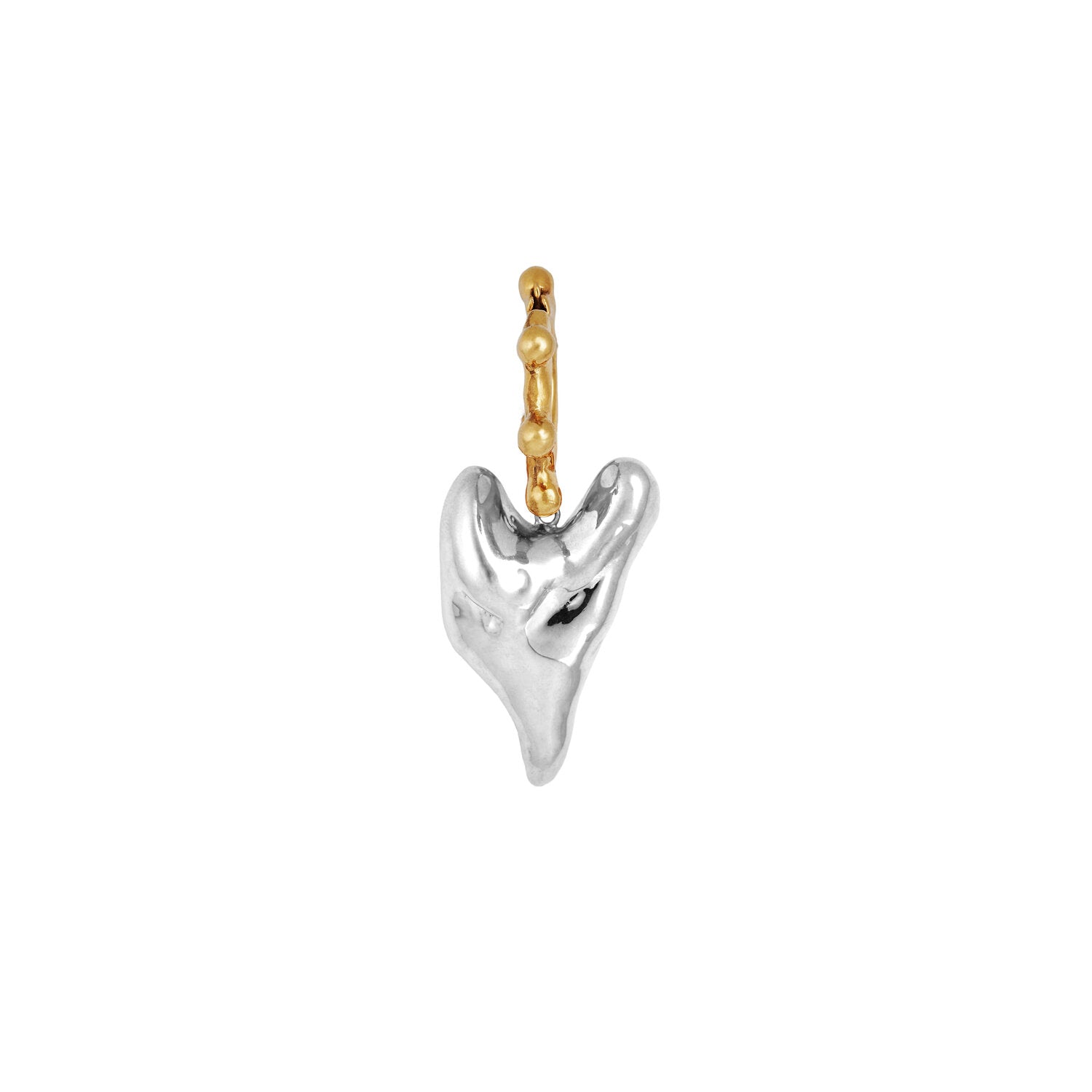 SMALL HEART SINGLE DROP EARRING