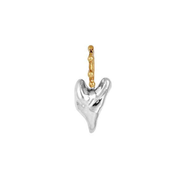 SMALL HEART SINGLE DROP EARRING
