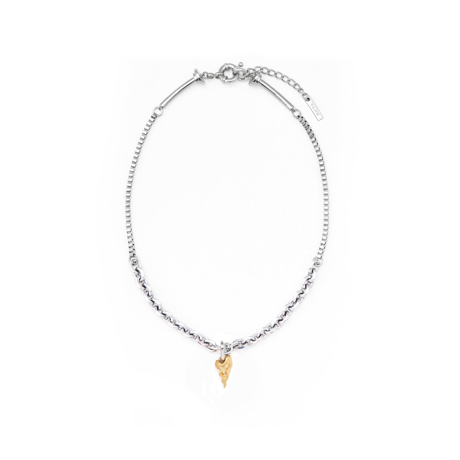 SMALL FLAMING-HEART NECKLACE