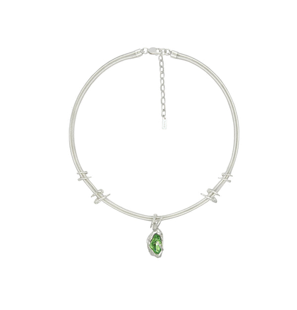 925 LIGHTNING NECKLACE WITH SOLAR PENDANT
