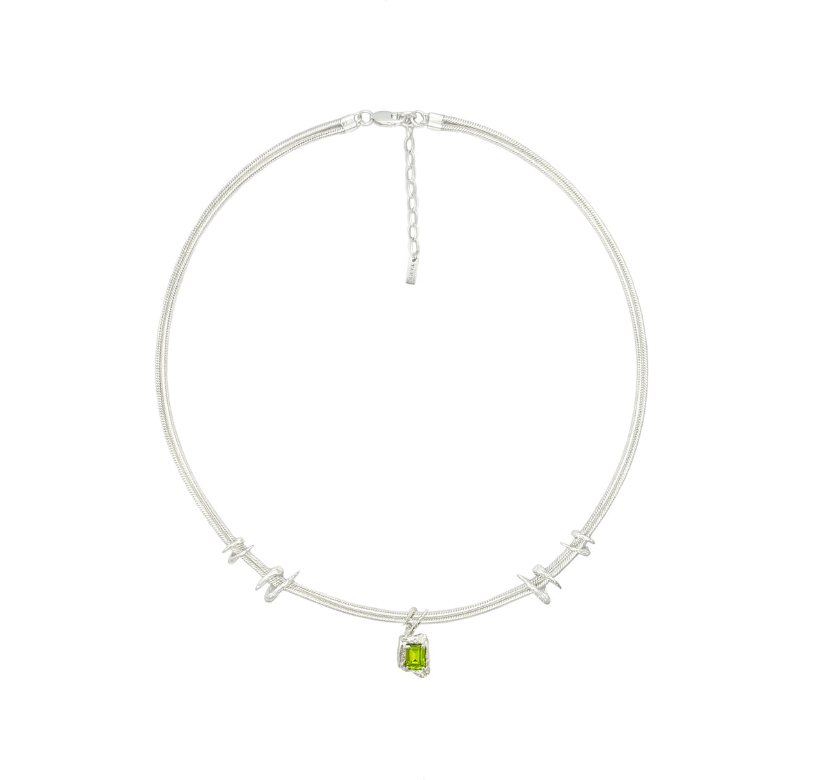 925 LIGHTNING LONG NECKLACE WITH BOX PENDANT