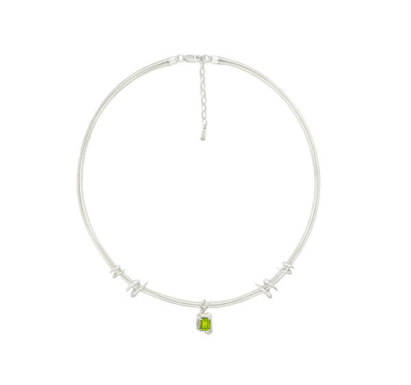 925 LIGHTNING LONG NECKLACE WITH BOX PENDANT