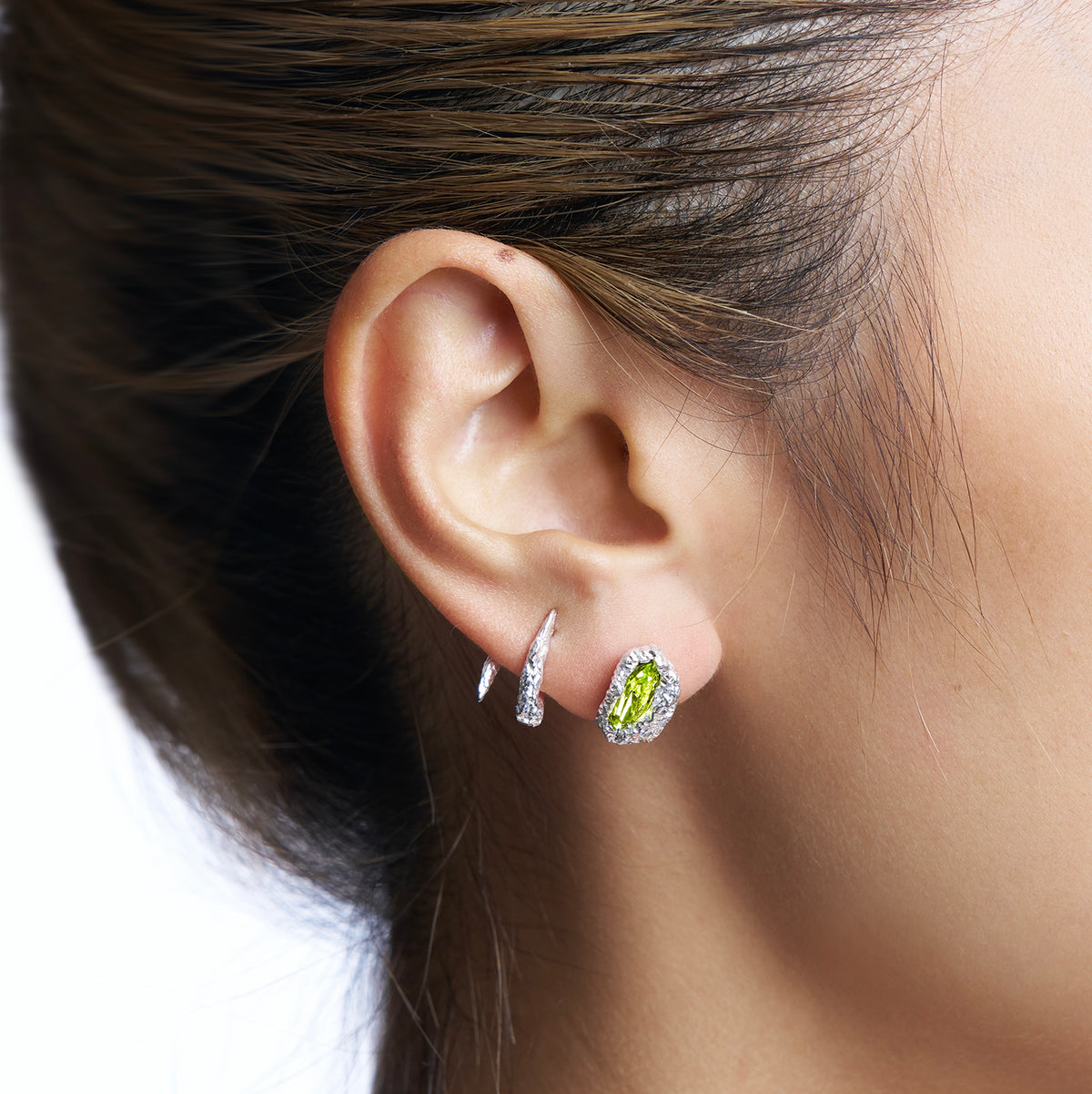 925 SPACE EGG SINGLE EARRING