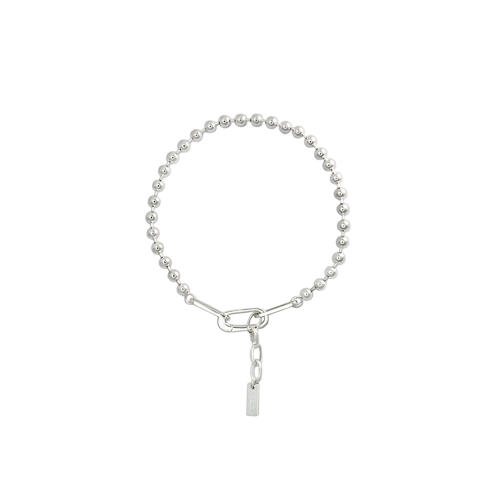 VXC 925 3MM SILVER BALL CHAIN BRACELET