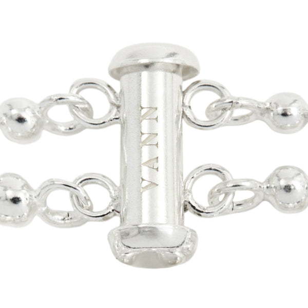 VXC 925 3MM TWO-LAYER BALL CHAIN  NECKLACE