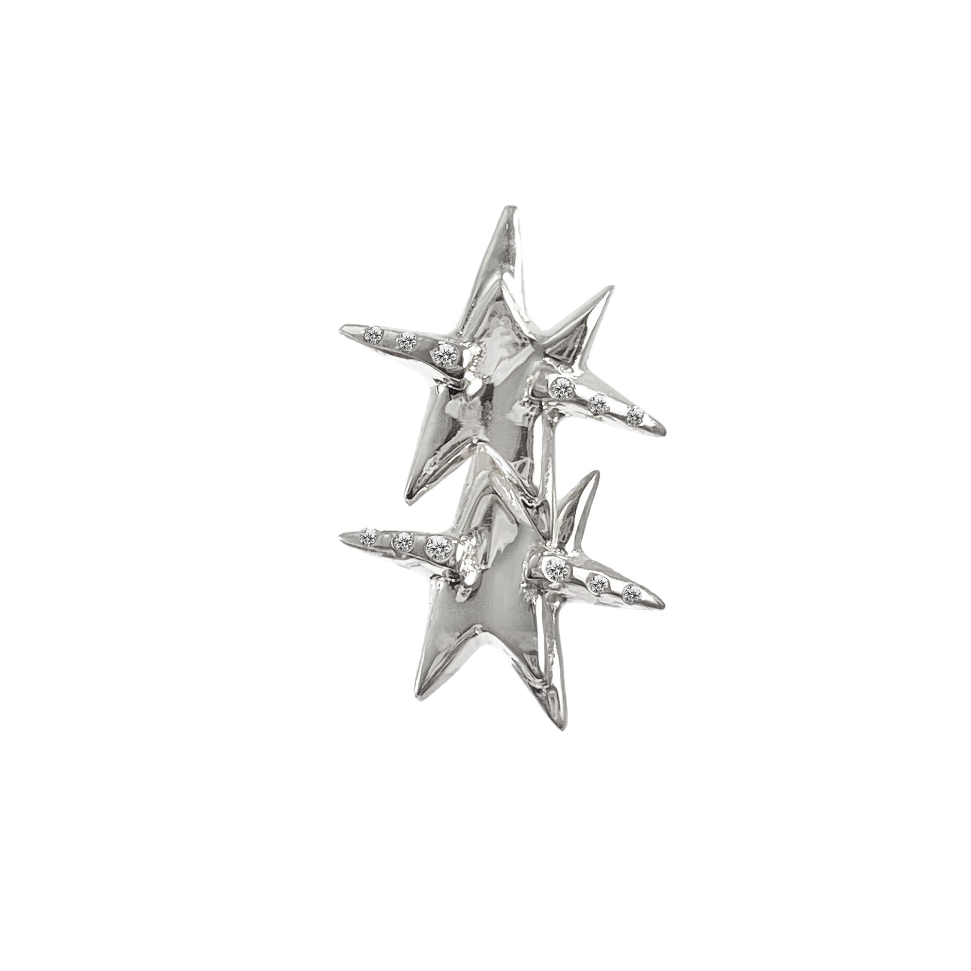 XL TWIN STAR EARRING