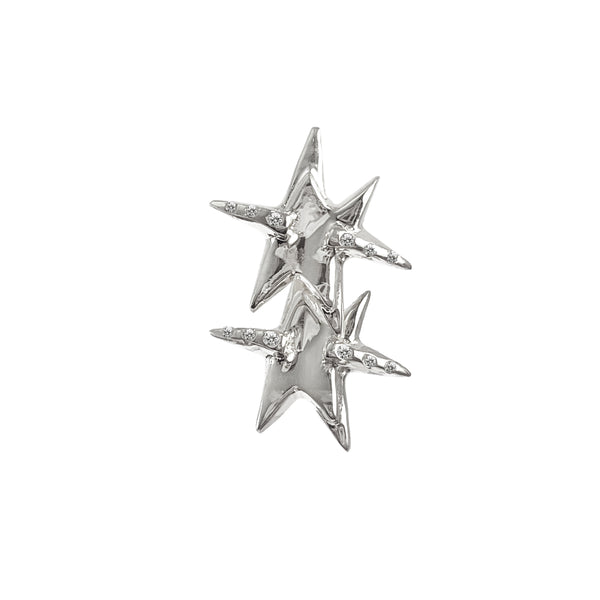 XL TWIN STAR EARRING