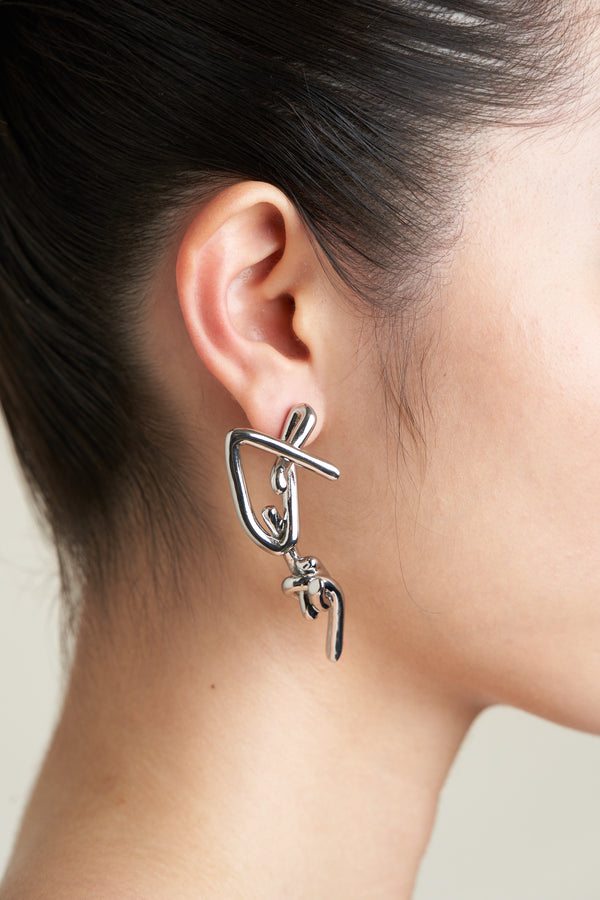 DRAWING LINES SINGLE EARRING